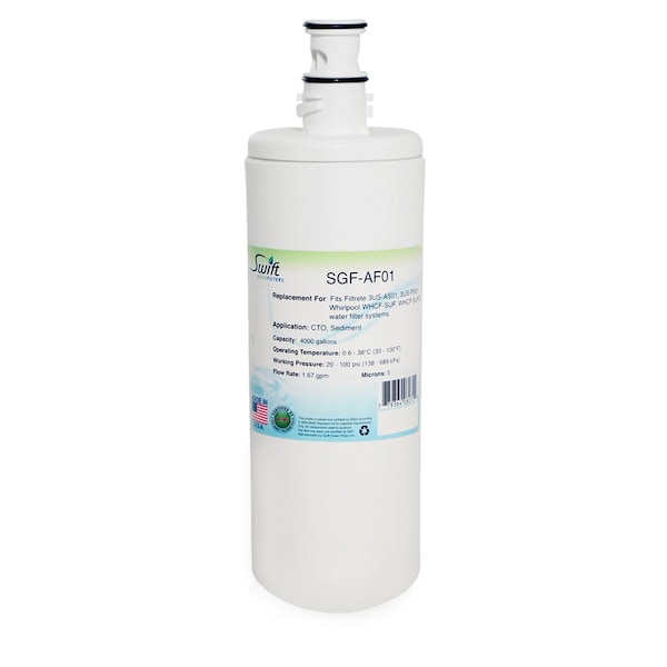 Replacement Water Filter for 3M 3US-AF01 and Whirlpool WHCF-SUF